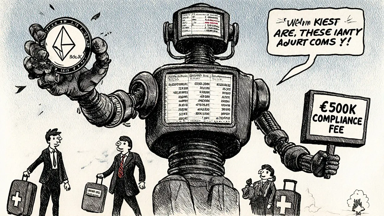 AMLA robot crushes Monero coin while handing a tiny startup a costly license, with entrepreneurs fleeing to other countries.