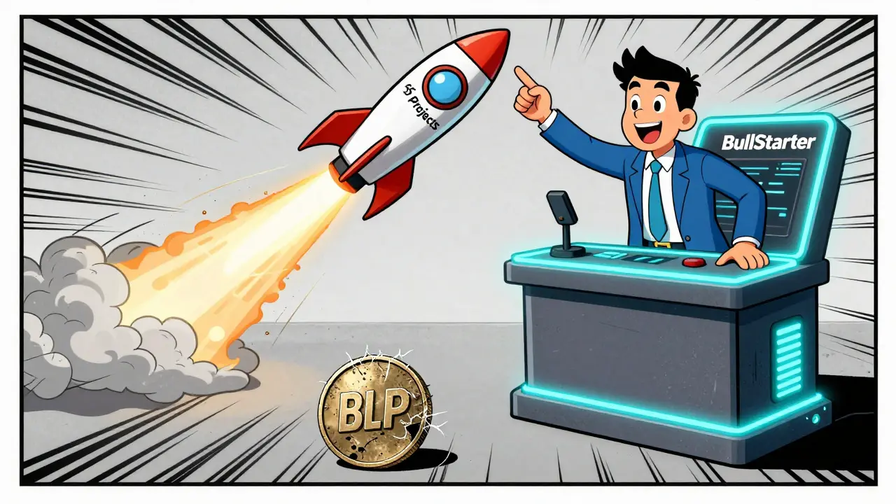 BullStarter launchpad sending projects to space while BLP token is forgotten below