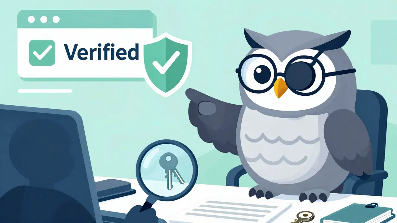 Cartoon owl teaching crypto safety and scam prevention for GAMEE users
