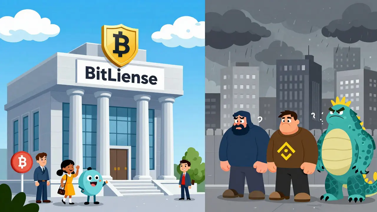 Licensed exchanges vs excluded crypto giants outside walls