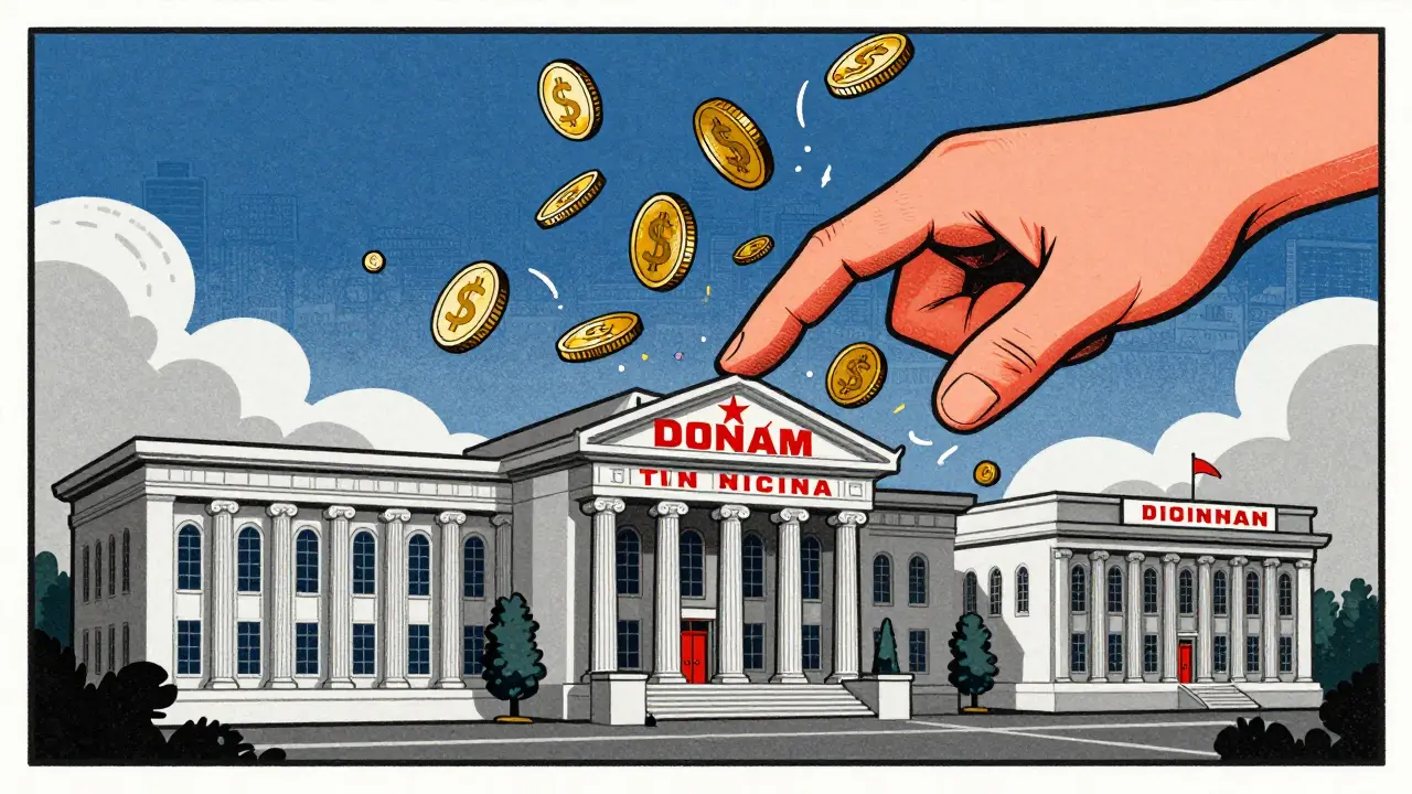 Vintage cartoon showing Vietnam's strict crypto regulations