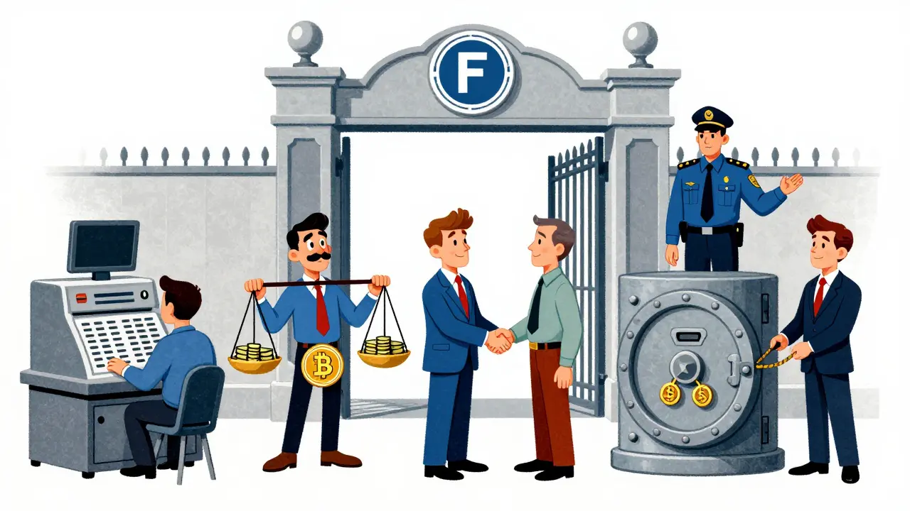 Illustration of five regulated crypto activities facing FCA
