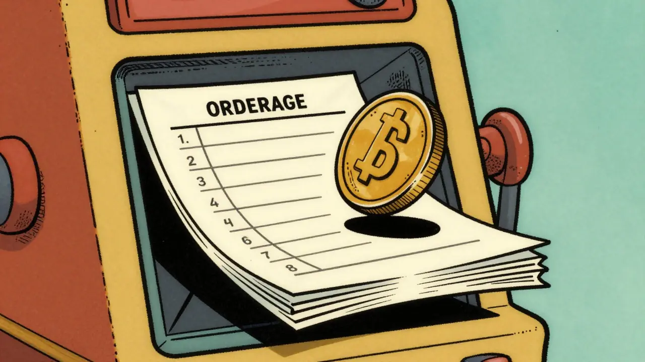 A heavy coin wobbling a thin stack of papers representing low liquidity