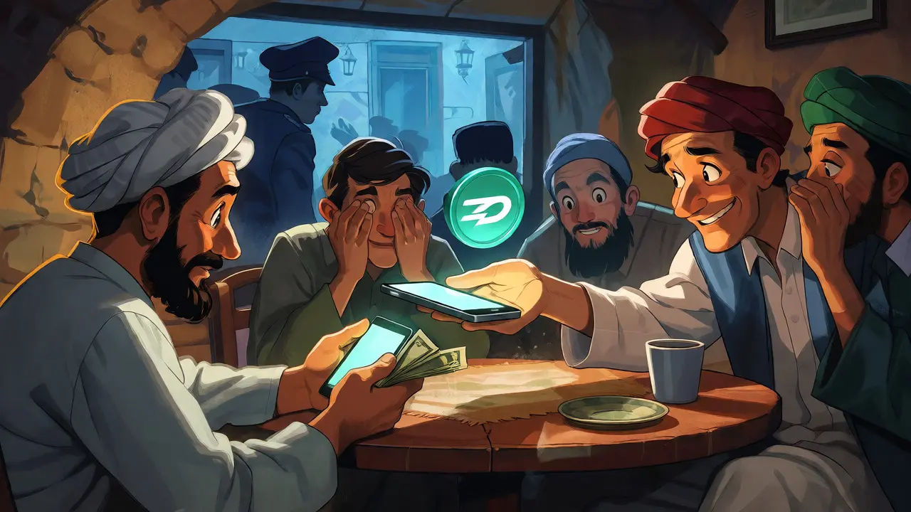 Underground crypto trades in a secret tea house